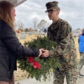 Volunteers assist with Wreaths Across America event at Blocker Cemetery 