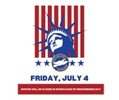 City Hall and other buildings will be closed in observance of July 4th