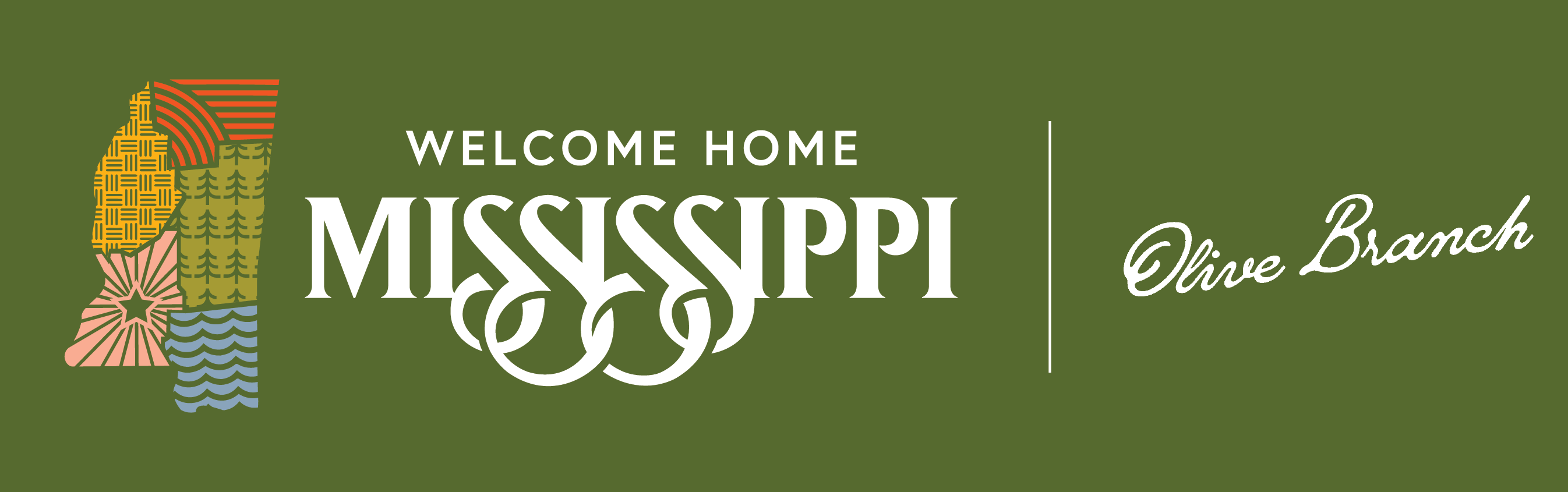 - WelcomeHomeMississippi-PO-OUTLINED-OLIVE BRANCH_ColorOnGreen-Horizontal-OLIVE BRANCH